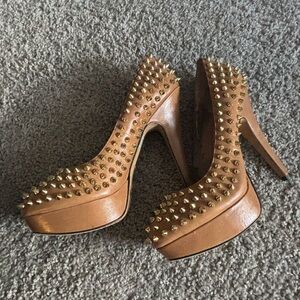 Vince Camuto Studded Tan High Heels